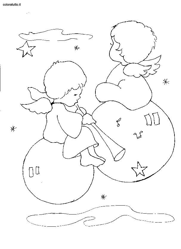 Angeli 5 disegni per bambini da colorare for Disegni di angeli da stampare