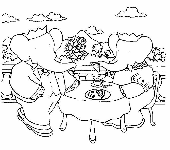 babar the elephant coloring pages - photo #45