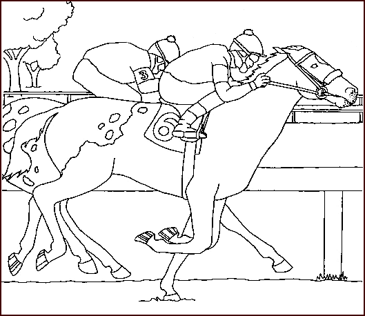 race horses coloring pages - photo #5