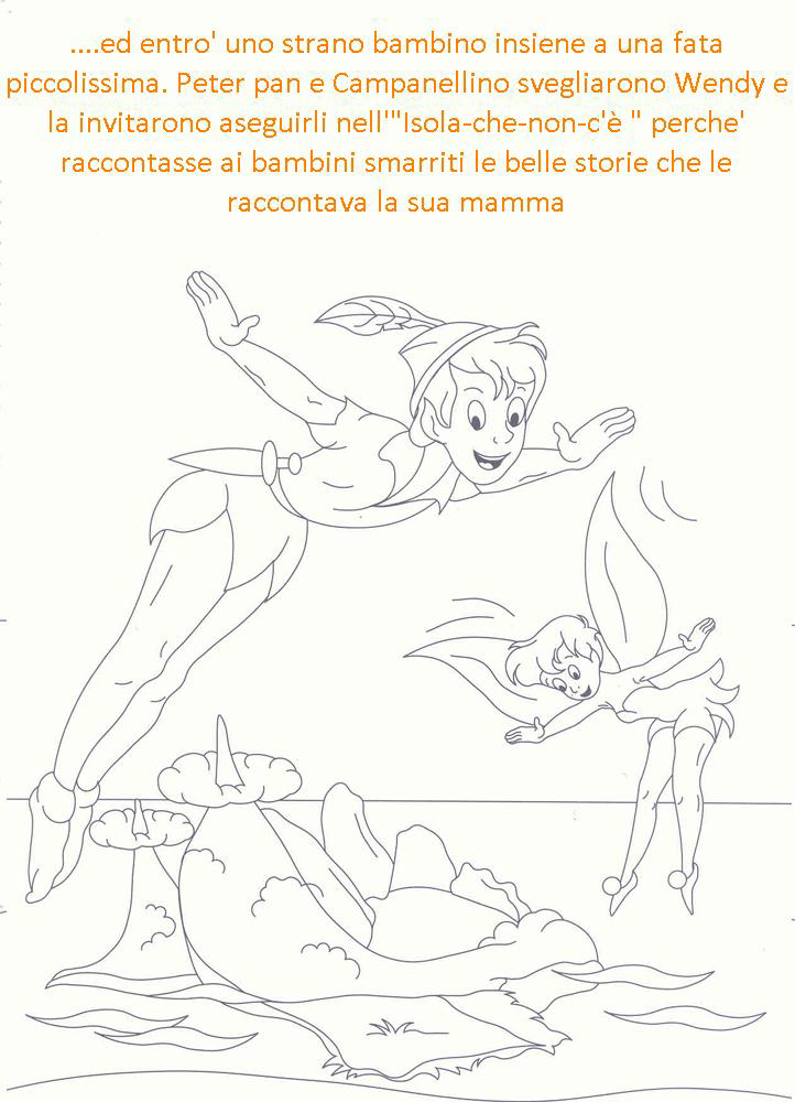 Colora Fiaba Peter Pan 4, Disegni per bambini da colorare