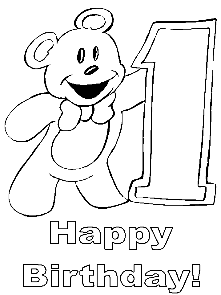 baby 1st birthday coloring pages - photo #4