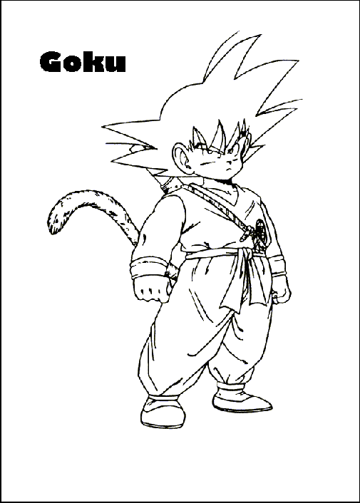 Goku e Vegeta para colorir