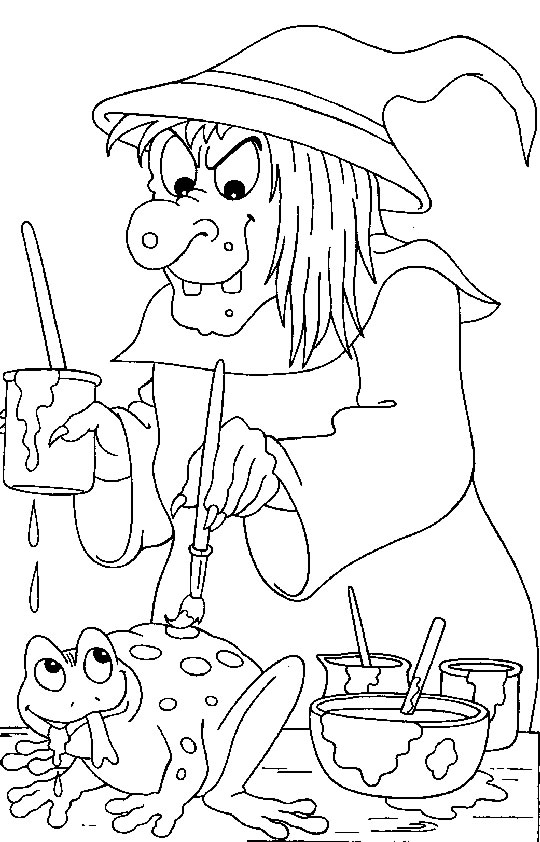 caillou coloring pages halloween witch - photo #3