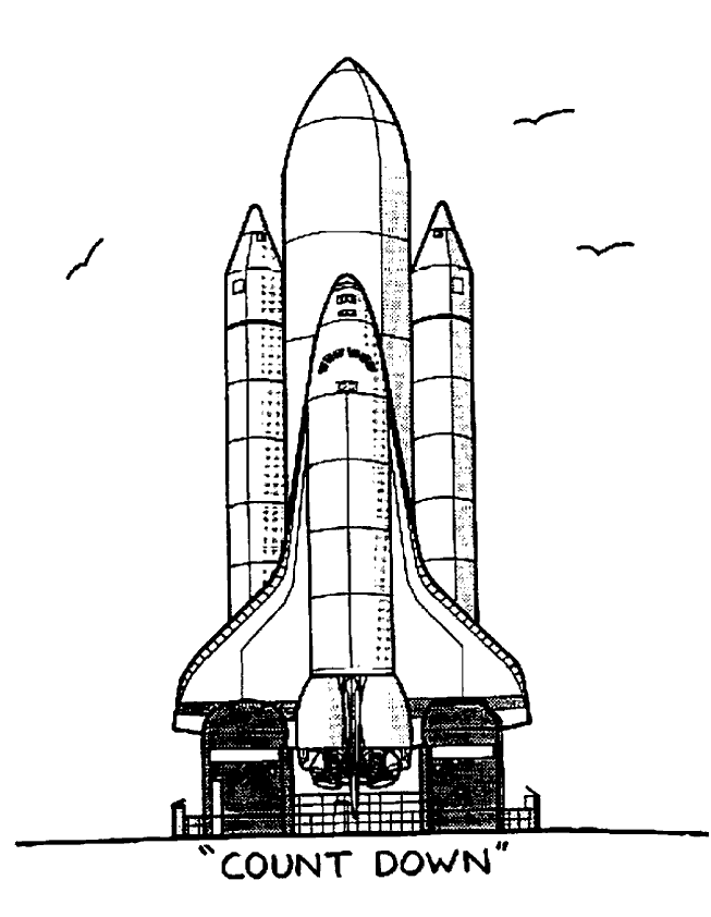 labeled space shuttle coloring pages - photo #7