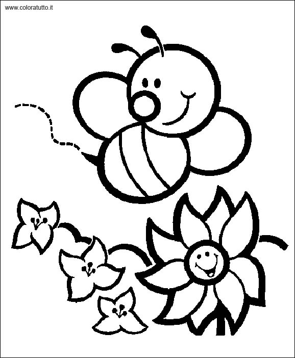 Primavera 2 disegni per bambini da colorare for Immagini sulla primavera da stampare e colorare