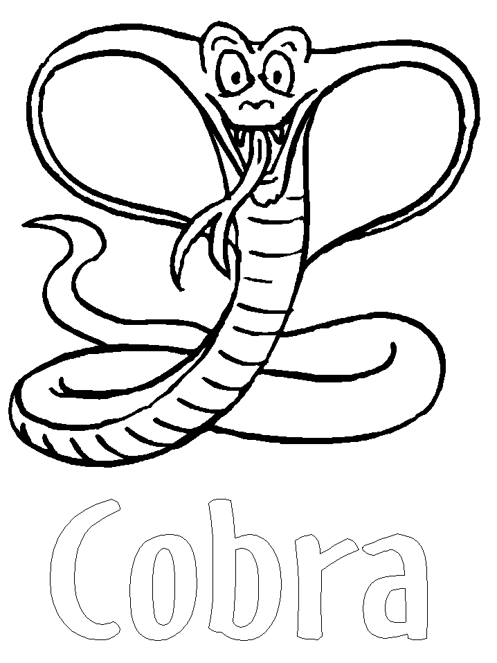 змея раскраска