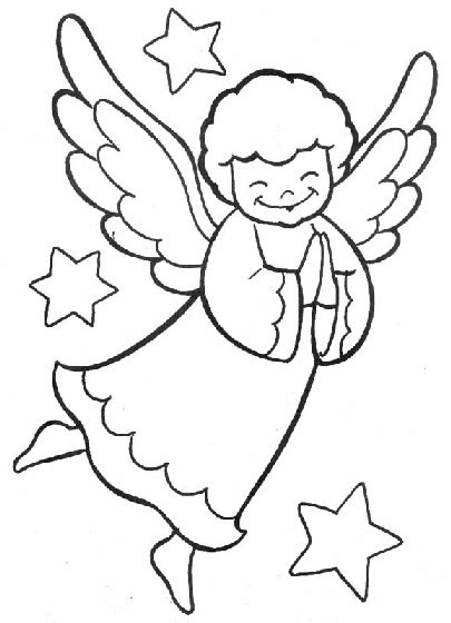 Disegni Di Natale Da Colorare Angeli.Angeli Natale Disegni Per Bambini Da Colorare