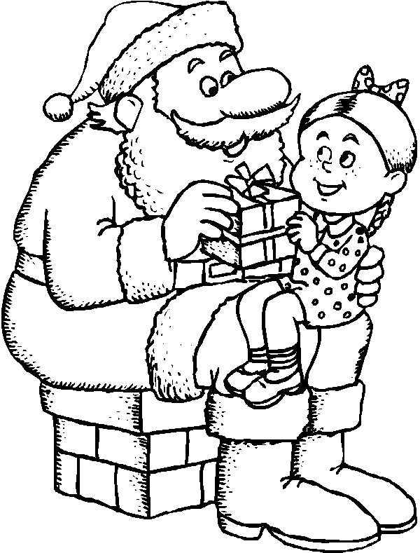 Babbo Natale 3, Disegni per bambini da colorare