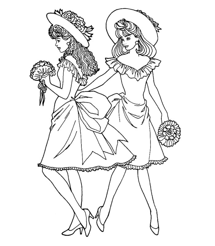 Barbie Sposa 2 Disegni Per Bambini Da Colorare