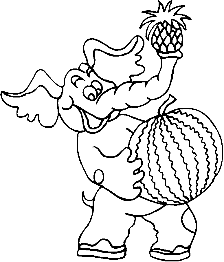 Elefanti 5, Disegni per bambini da colorare