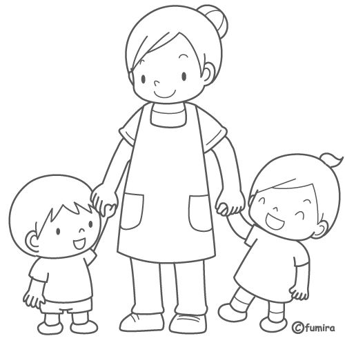 Famiglia Disegni Per Bambini Da Colorare