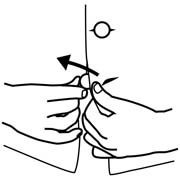 Pittogramma Sbottonarsi un indumento