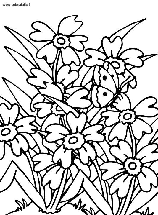 Primavera 20 disegni per bambini da colorare for Immagini sulla primavera da stampare e colorare